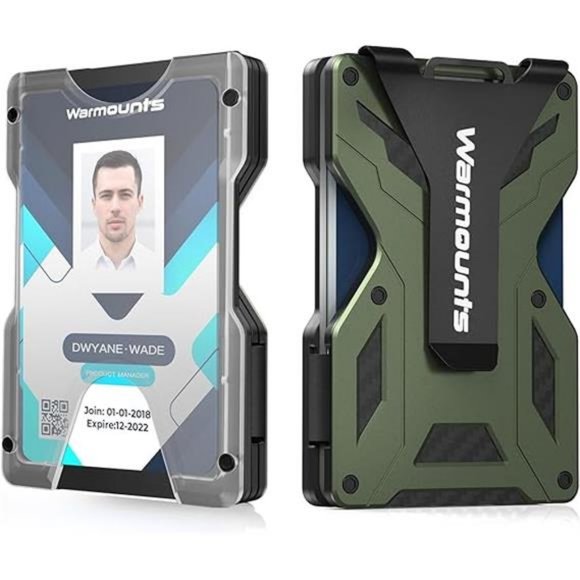 Money Clip Tactical Wallet, Carbon Fiber Wallet, RFID Blocking Minimalist Wallet - Picture 7 of 7